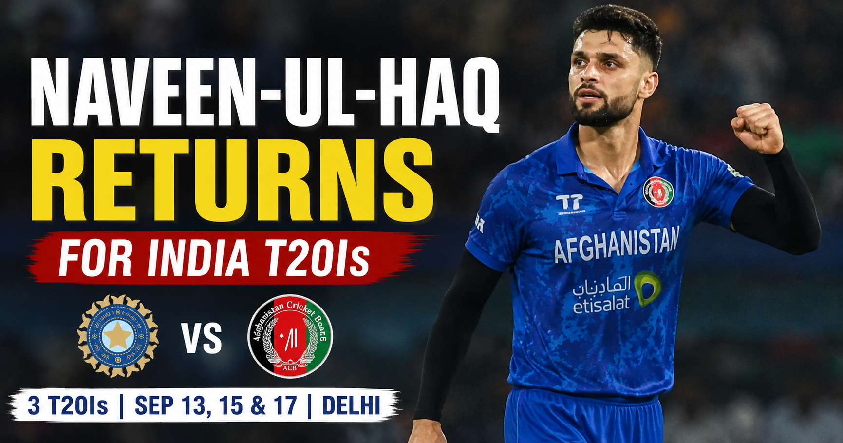Naveen-ul-Haq Returns for India T20Is | Afghanistan Squad